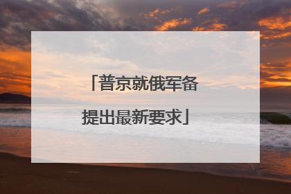 普京就俄军备提出最新要求